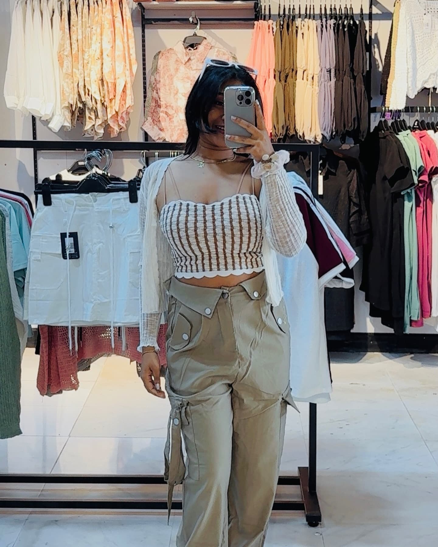Ribbed Stripe Crop Top — alternate view