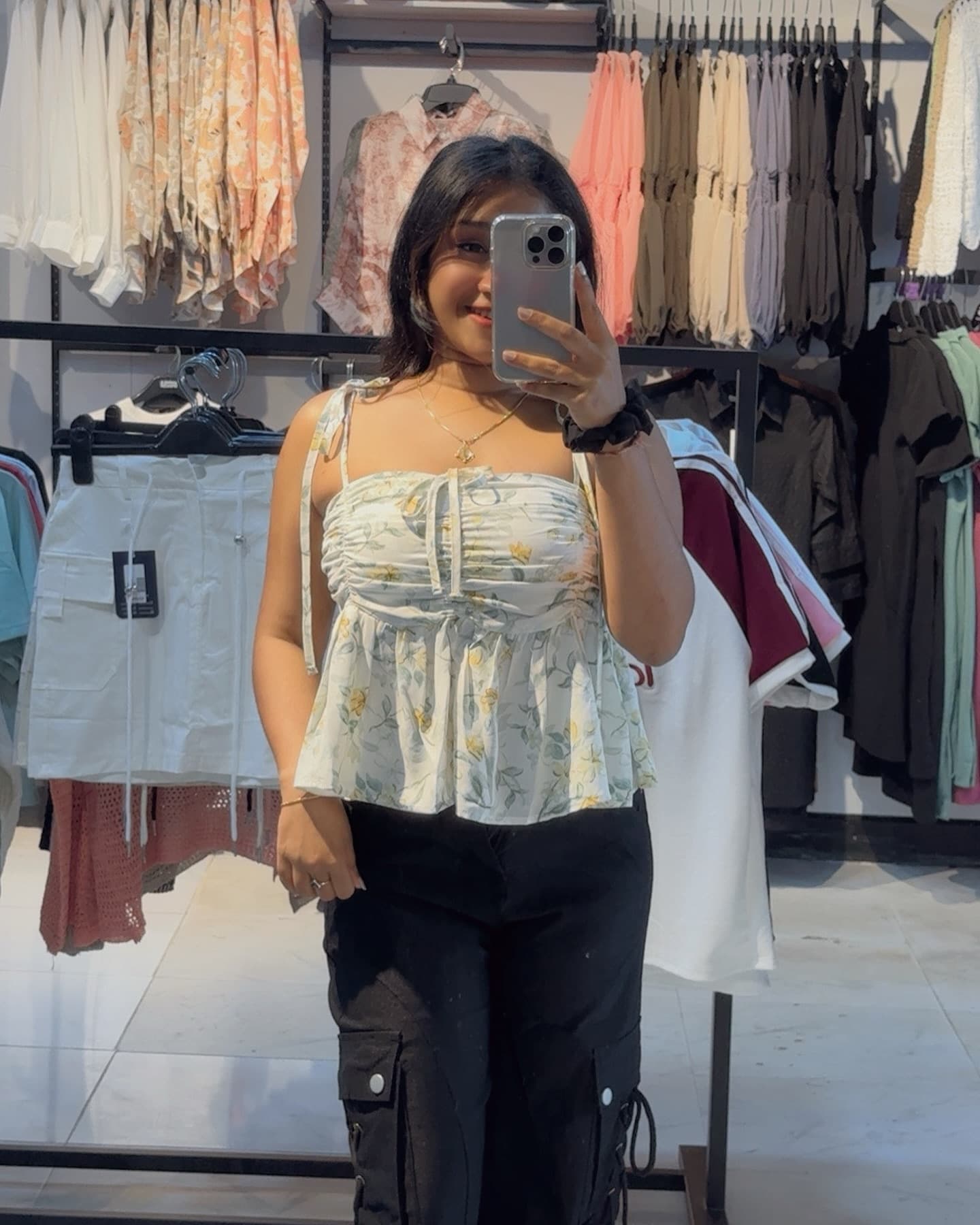 Shoulder Open Smocked Top — alternate view